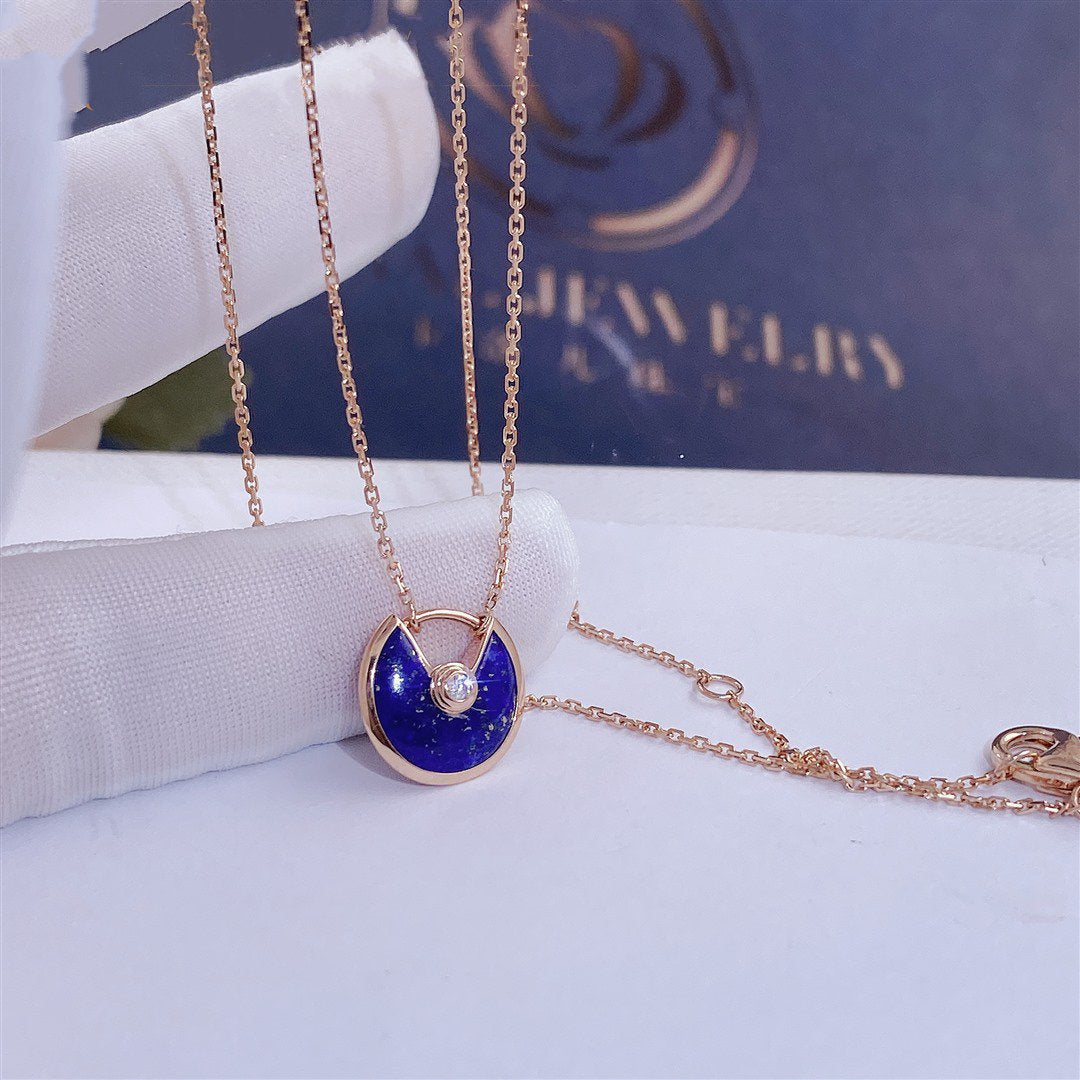[Mystic]アミュレット ローズゴールド アゲートネックレス