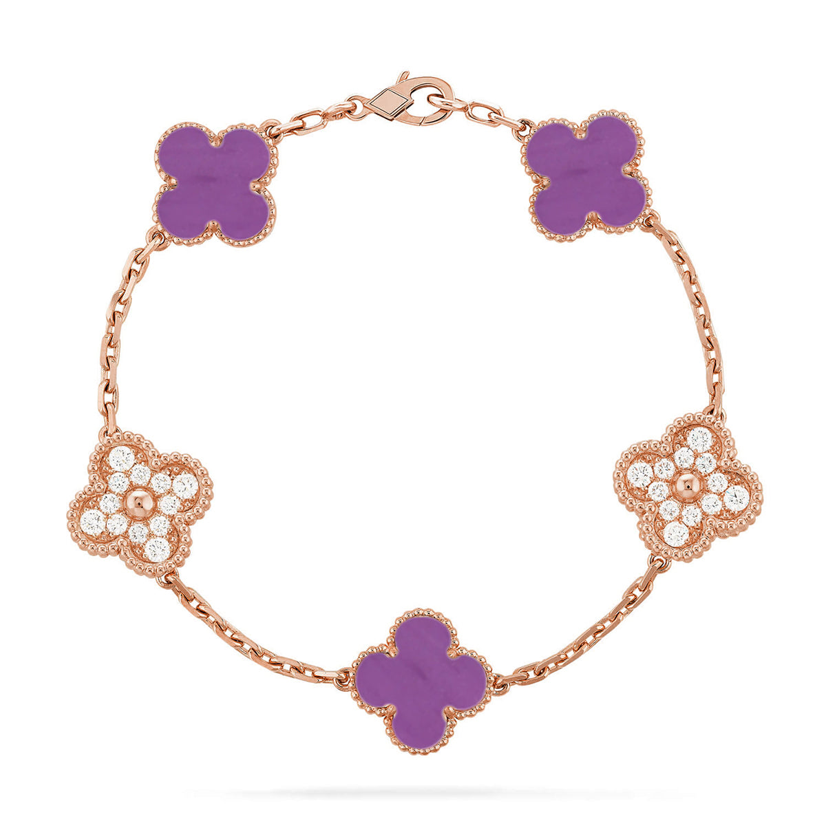 [Mystic] クローバー5モチーフ スミレブレスレットコレクション