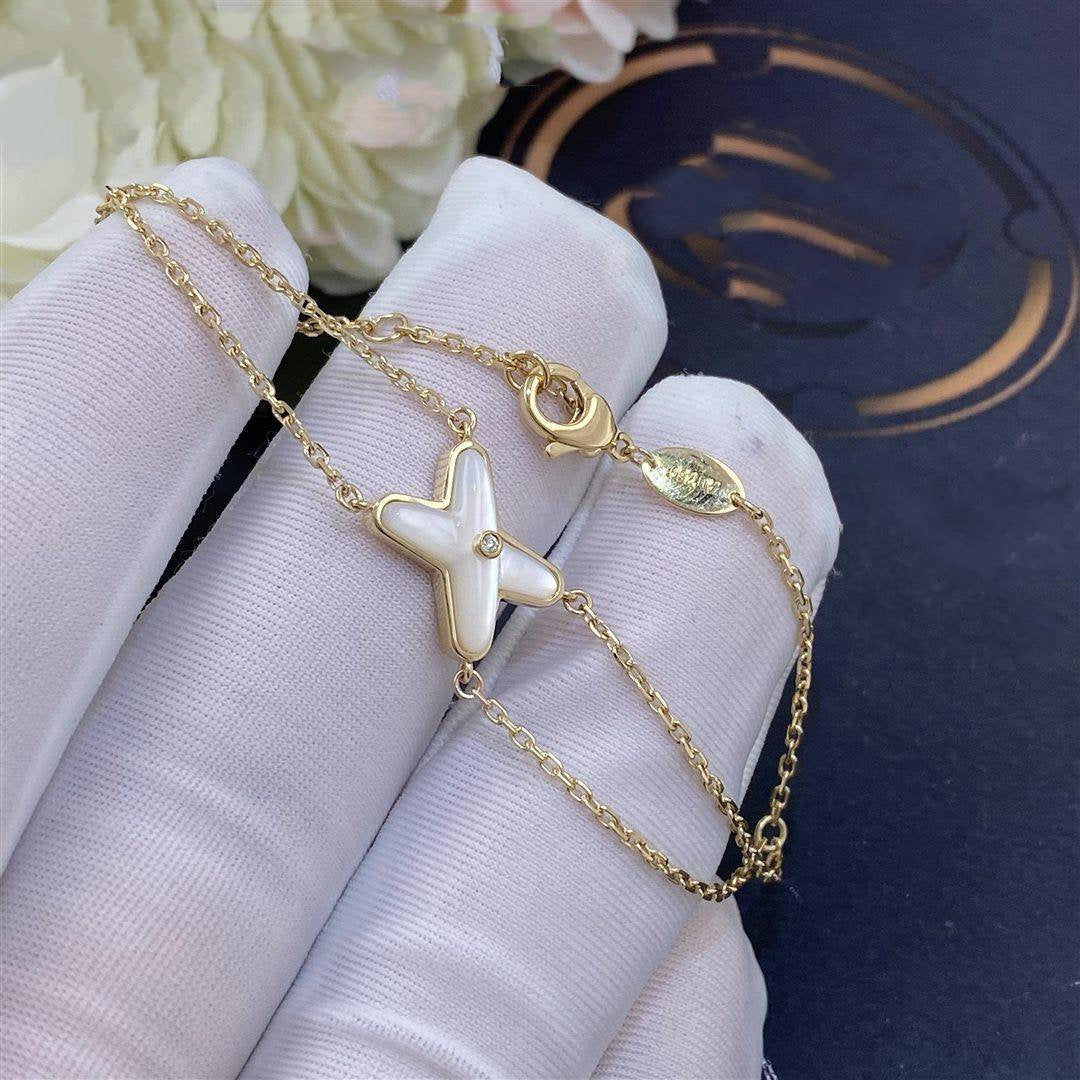 [Mystic]JEUX BRACELET WHITE MOP GOLD 1 DIAMOND