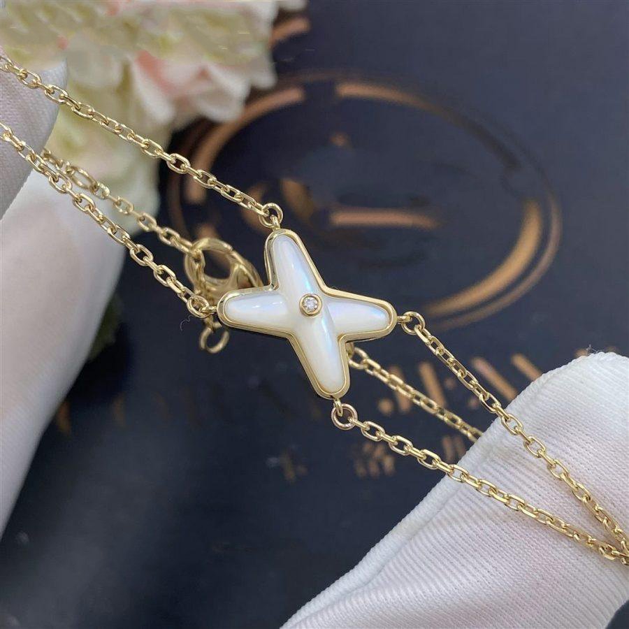 [Mystic]JEUX BRACELET WHITE MOP GOLD 1 DIAMOND