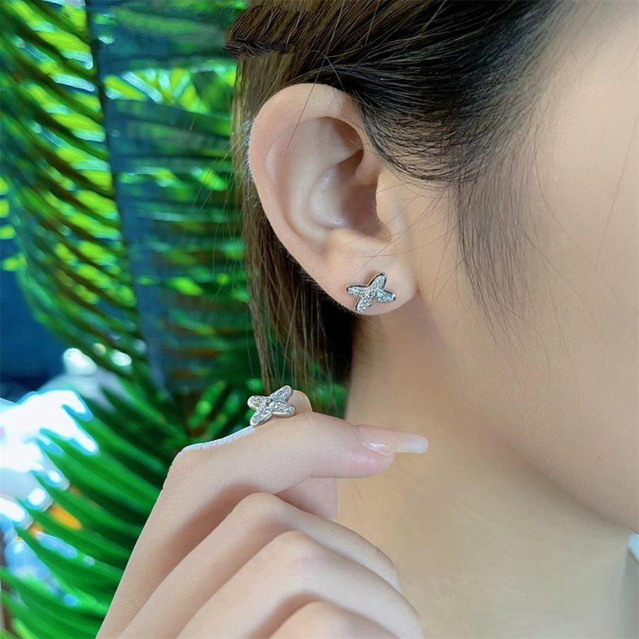 [Mystic]JEUX DE SILVER DIAMOND EARRINGS