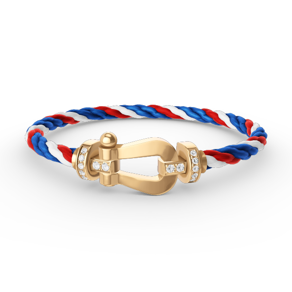[Mystic]FORCE LARGE HORSESHOE HALF DIAMOND BRACELET GOLD