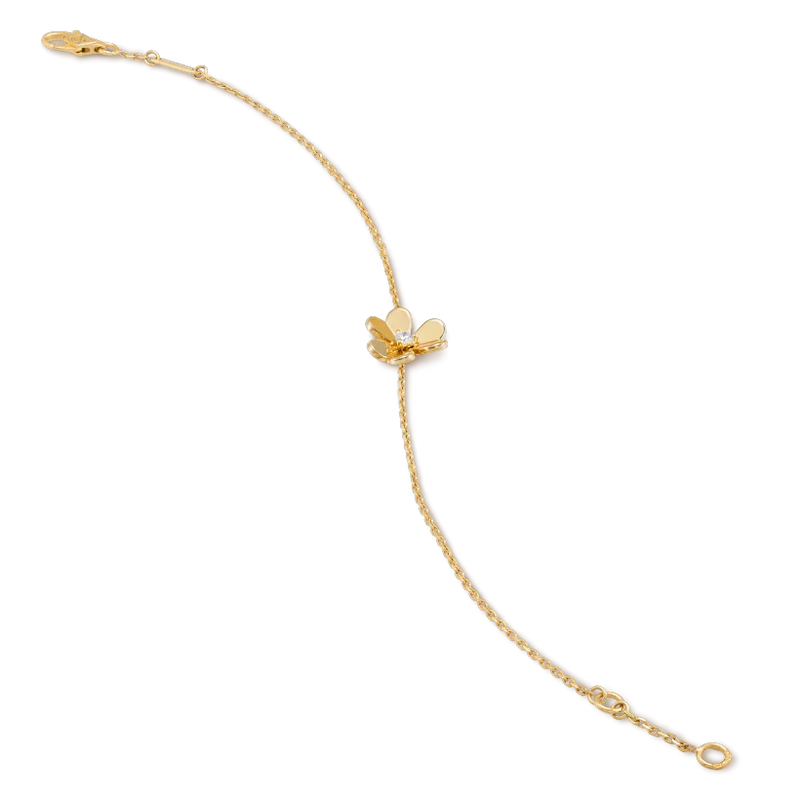 [Mystic] FRIVOLE GOLD FLOWER PINK MALACHITE BRACELET