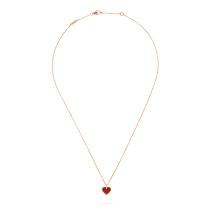 [Mystic]SWEET CLOVER CARNELIAN HEART NECKLACE