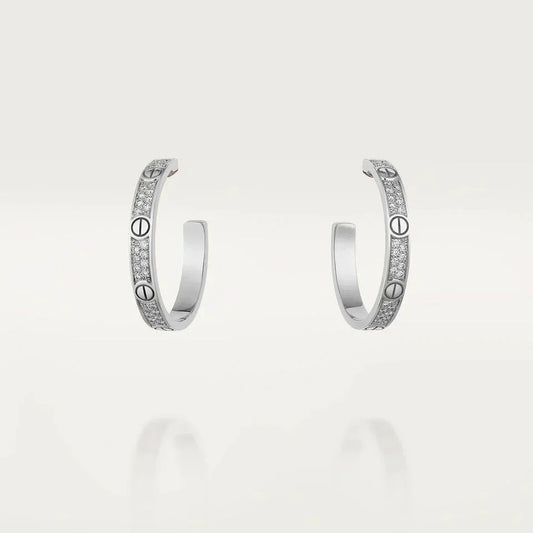 [Mystic]LOVE DIAMOND SILVER フープピアス