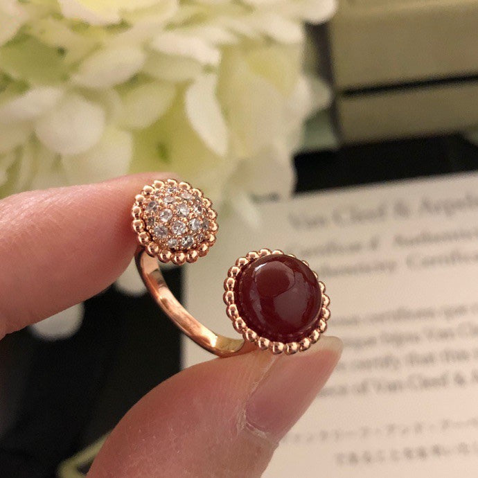 [Mystic]PERLEE COULEURS DIAMOND ROSE GOLD BETWEEN THE FINGER RING