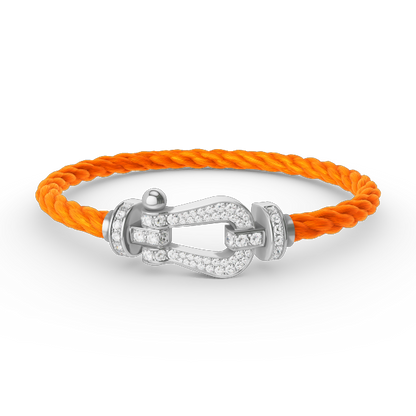 [Mystic]FORCE LARGE HORSESHOE FULL DIAMOND BRACELET SILVER