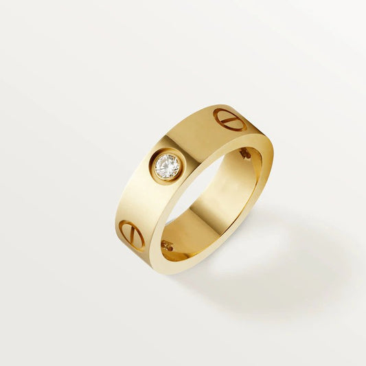 [Mystic]ラブリング 5.5MM 3ダイヤモンド ピンクゴールド
